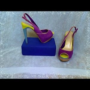 Jessica Simpson color block pumps.